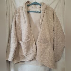 Forever 21 Boucle Teddy Hooded Jacket